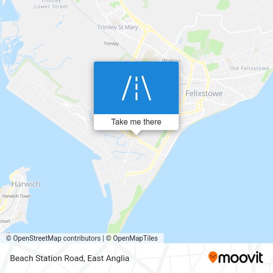 Beach Station Road map
