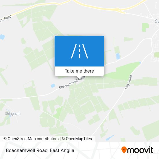 Beachamwell Road map