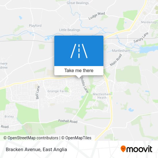 Bracken Avenue map