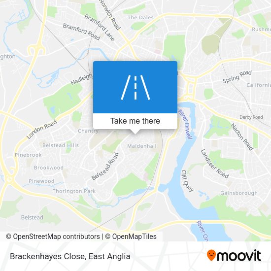 Brackenhayes Close map