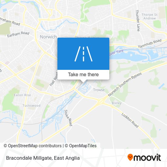 Bracondale Millgate map