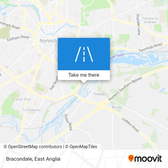 Bracondale map
