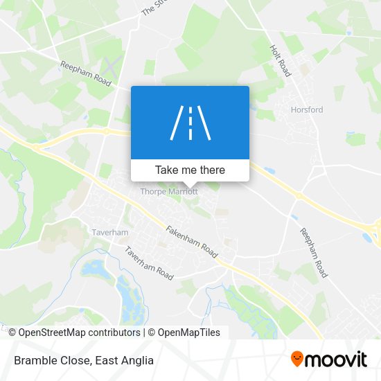 Bramble Close map