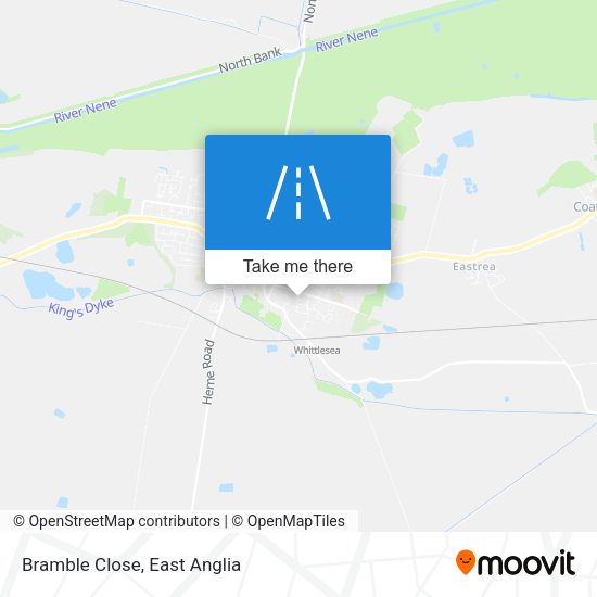 Bramble Close map
