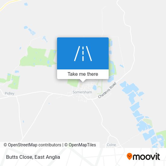 Butts Close map