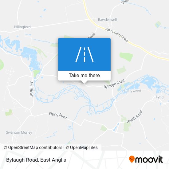 Bylaugh Road map