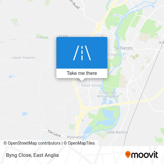Byng Close map