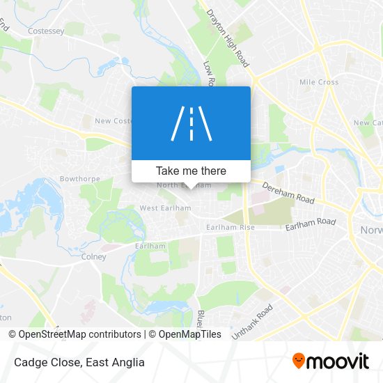 Cadge Close map