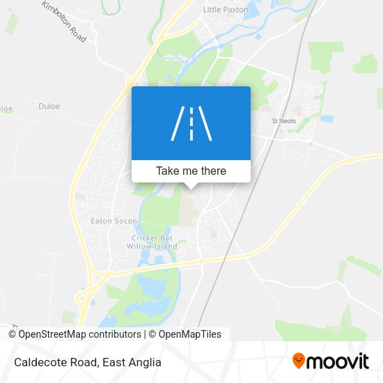 Caldecote Road map