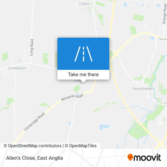 Allen's Close map