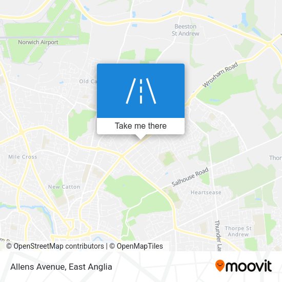 Allens Avenue map