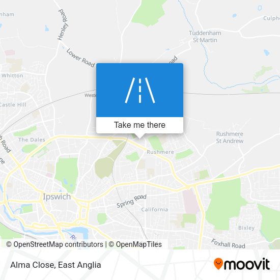 Alma Close map