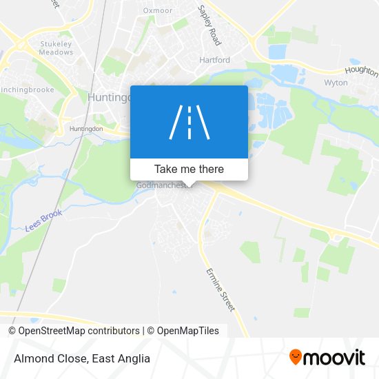 Almond Close map