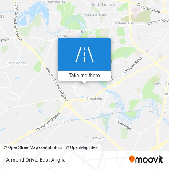 Almond Drive map