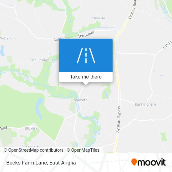 Becks Farm Lane map