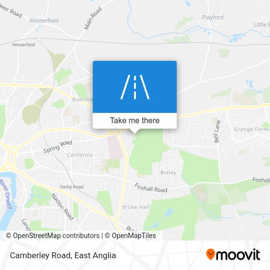 Camberley Road map