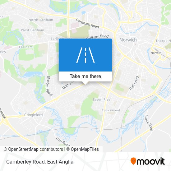 Camberley Road map