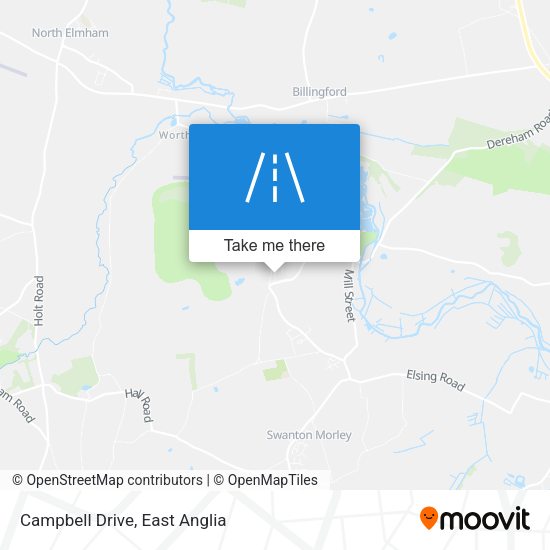 Campbell Drive map