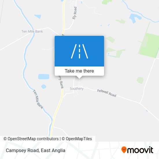 Campsey Road map