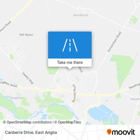 Canberra Drive map