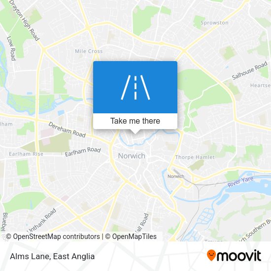 Alms Lane map