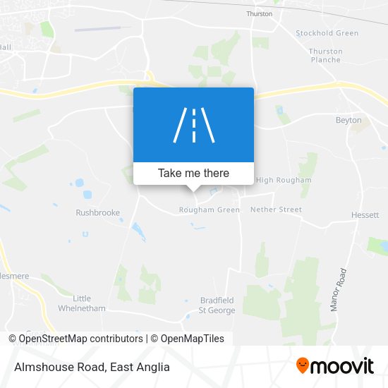 Almshouse Road map