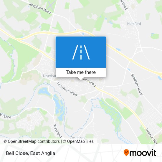 Bell Close map
