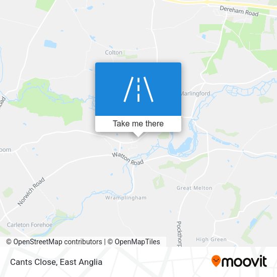 Cants Close map