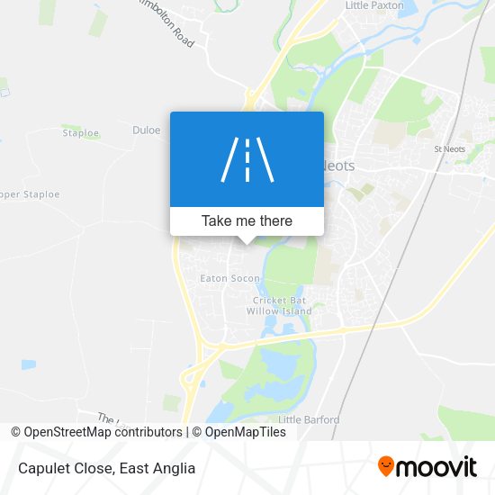 Capulet Close map