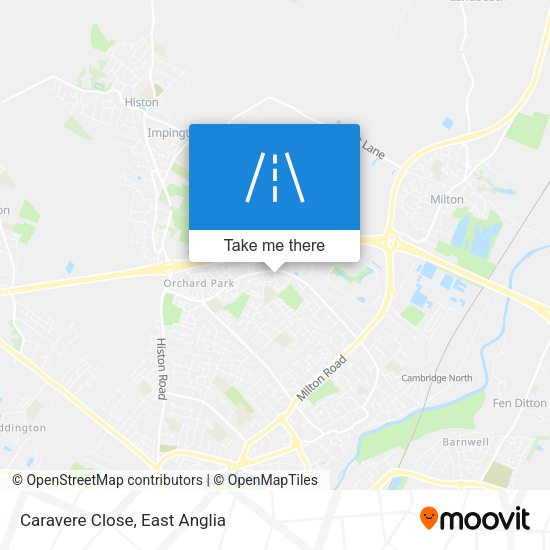 Caravere Close map