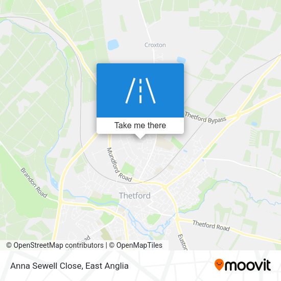 Anna Sewell Close map