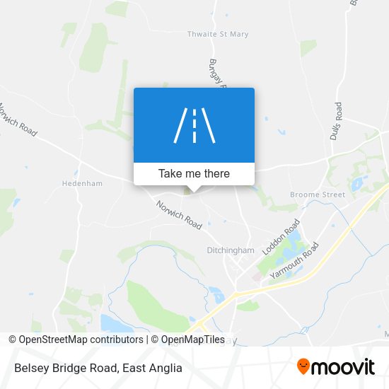 Belsey Bridge Road map