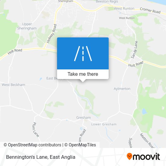 Bennington's Lane map
