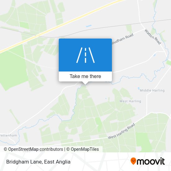 Bridgham Lane map