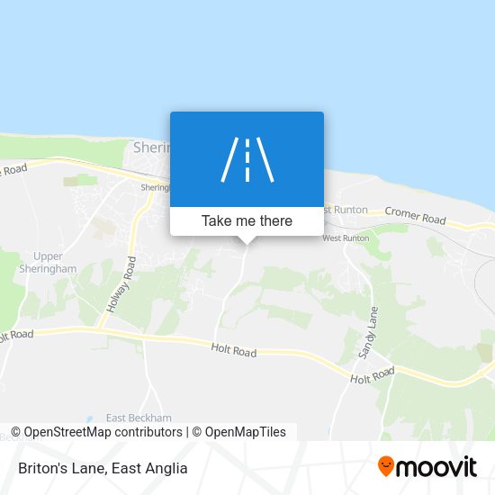 Briton's Lane map