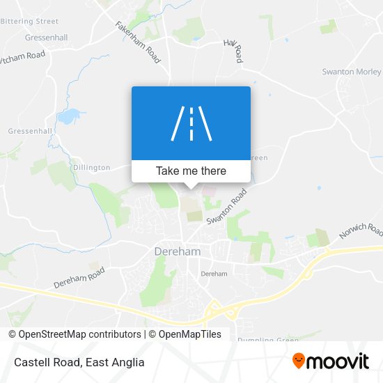 Castell Road map