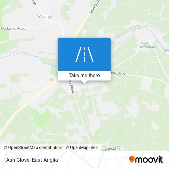 Ash Close map