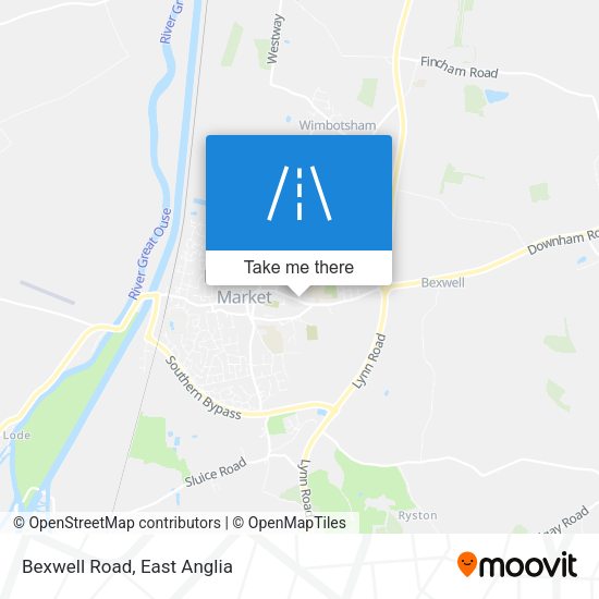 Bexwell Road map