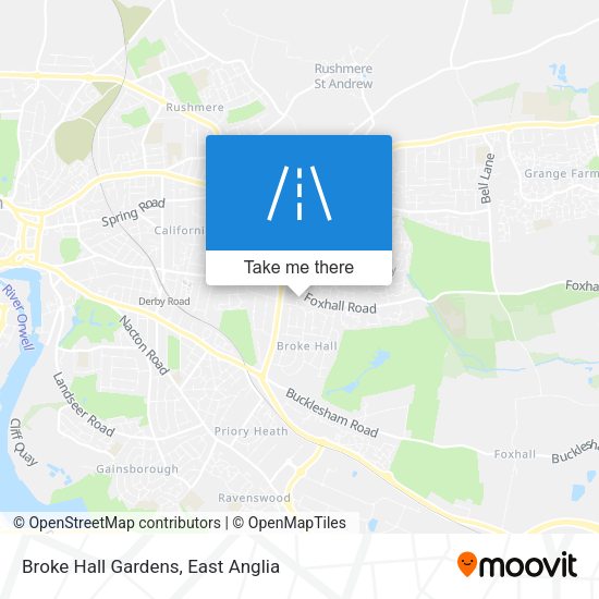 Broke Hall Gardens map
