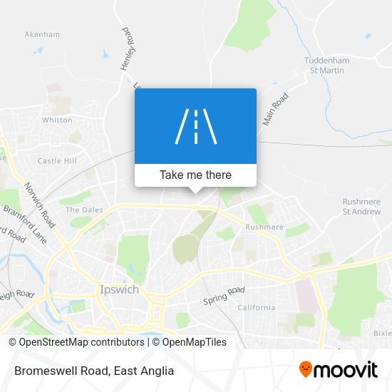 Bromeswell Road map
