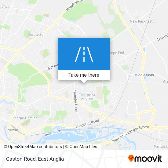 Caston Road map
