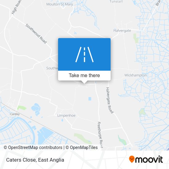 Caters Close map