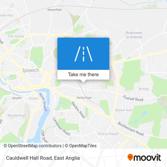 Cauldwell Hall Road map