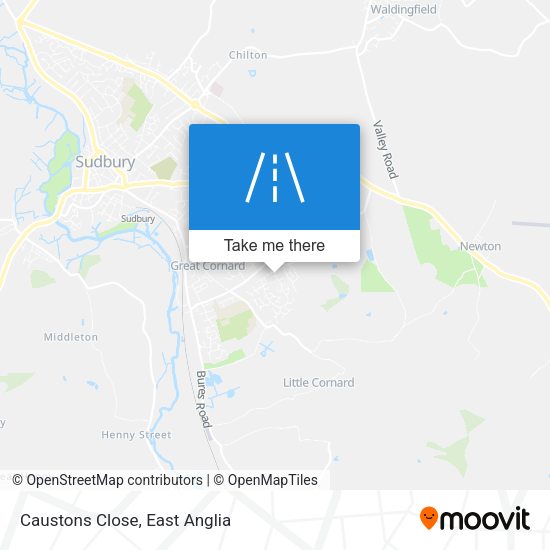 Caustons Close map