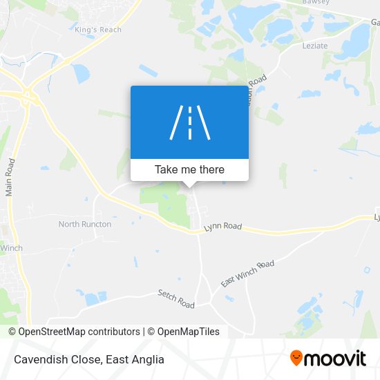 Cavendish Close map