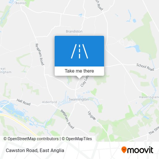 Cawston Road map