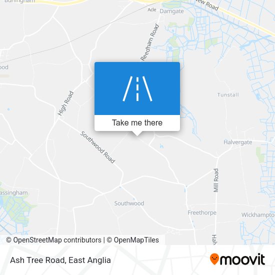 Ash Tree Road map