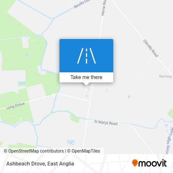 Ashbeach Drove map