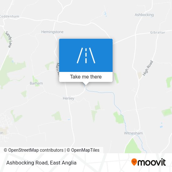 Ashbocking Road map
