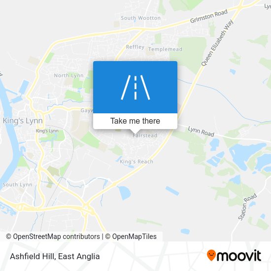 Ashfield Hill map